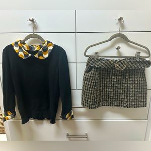 Milly Cashmere Sweater and Skirt Set